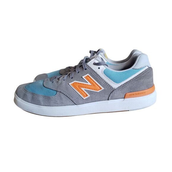 New Balance All Coast Shoe\'s Men\'s Sneakers AM574PGO (Grey/Orange) Size 8 2E main image 8